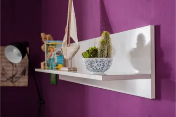 Vägghylla 25x120 cm - Vit - Förvaring - Köksförvaring - Kökshylla