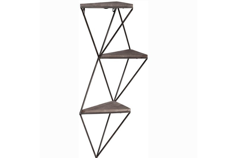 VÄGGHYLLA 45x34 cm Valnöt/Svart - Förvaring - Köksförvaring - Kökshylla