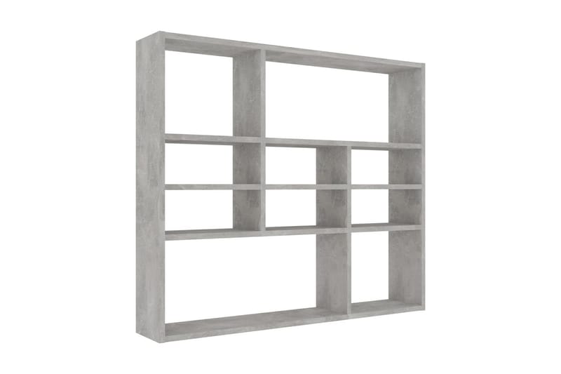Vägghylla betonggrå 90x16x78 cm spånskiva - Grå - Förvaring - Köksförvaring - Kökshylla