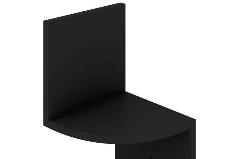 Vägghylla hörn svart 19x19x123 cm spånskiva - Svart - Förvaring - Köksförvaring - Kökshylla