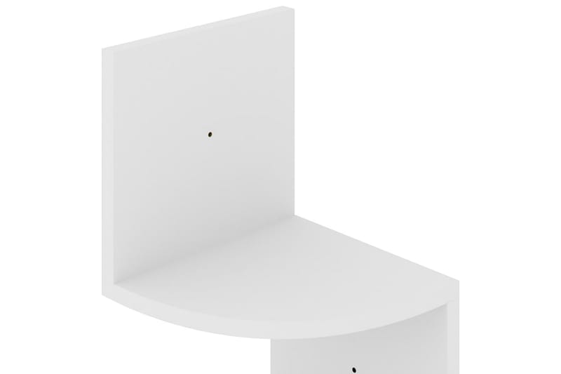 Vägghylla hörn vit 19x19x123 cm spånskiva - Vit - Förvaring - Köksförvaring - Kökshylla