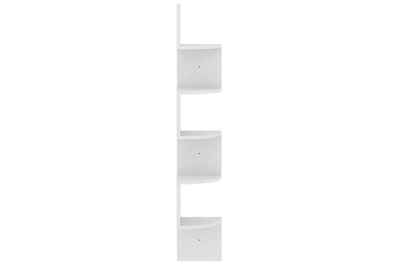 Vägghylla hörn vit 19x19x123 cm spånskiva - Vit - Förvaring - Köksförvaring - Kökshylla