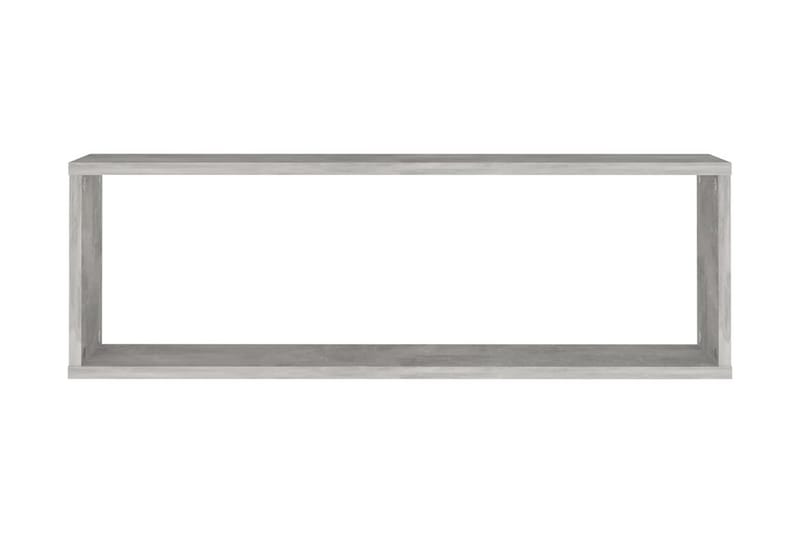 Vägghylla kubformad 2 st betonggrå 80x15x26,5 cm spånskiva - Betonggrå - Förvaring - Köksförvaring - Kökshylla