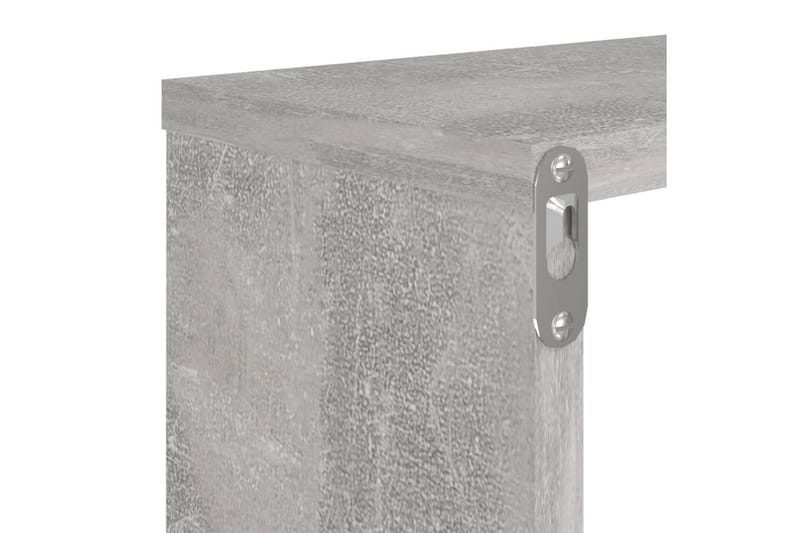Vägghylla kubformad 2 st betonggrå 80x15x26,5 cm spånskiva - Betonggrå - Förvaring - Köksförvaring - Kökshylla