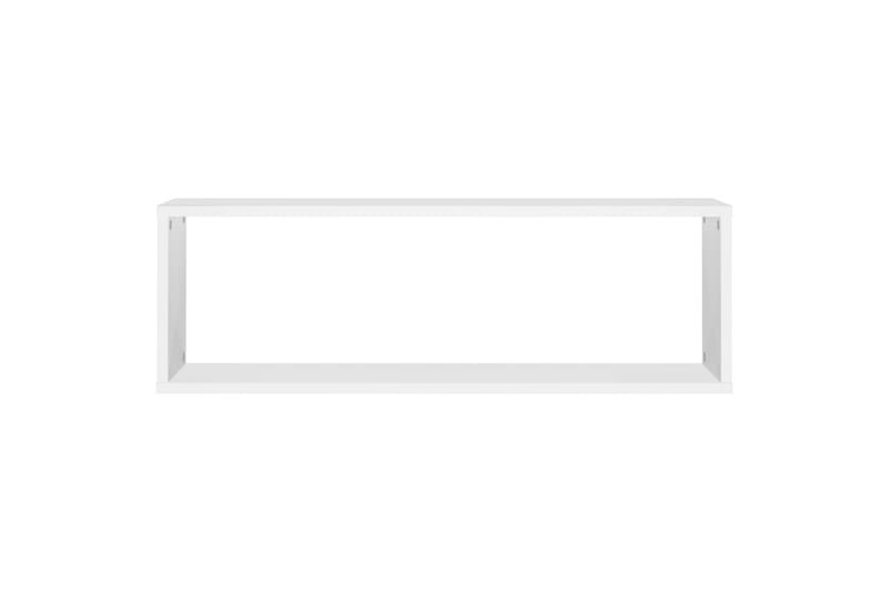 Vägghylla kubformad 2 st vit 80x15x26,5 cm spånskiva - Vit - Förvaring - Köksförvaring - Kökshylla