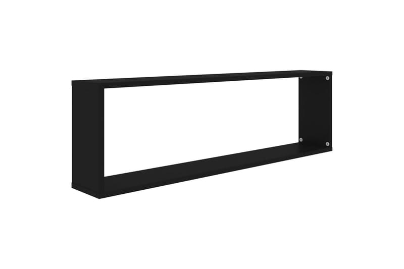Vägghylla kubformad 4 st svart 100x15x30 cm spånskiva - Svart - Förvaring - Köksförvaring - Kökshylla