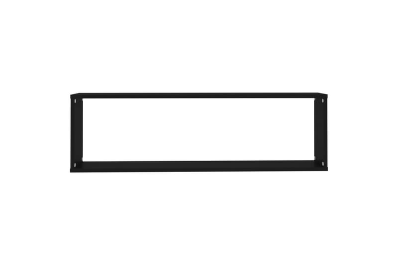 Vägghylla kubformad 4 st svart 100x15x30 cm spånskiva - Svart - Förvaring - Köksförvaring - Kökshylla
