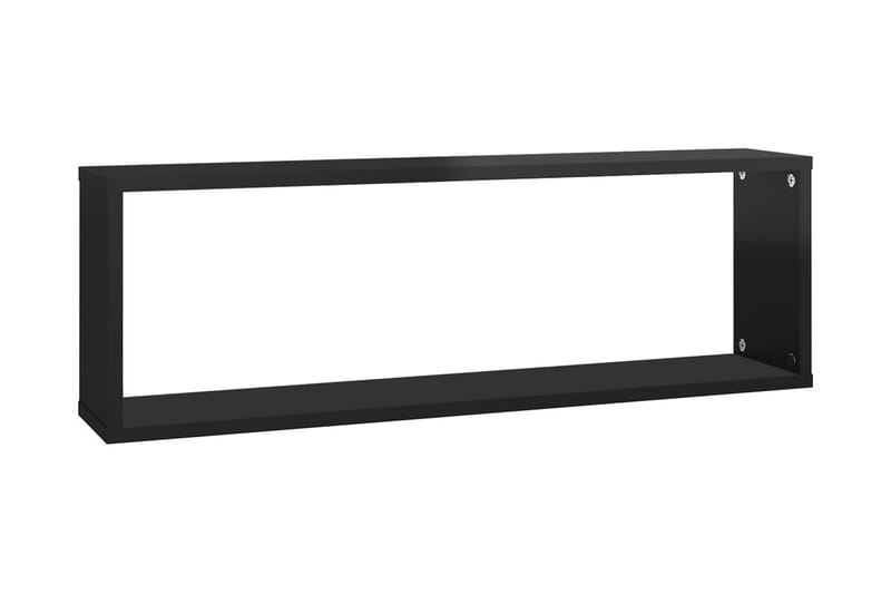 Vägghylla kubformad 4 st svart högglans 80x15x26,5 cm spånsk - Svart högglans - Förvaring - Köksförvaring - Kökshylla