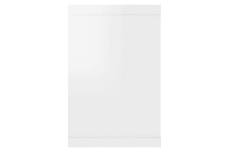 Vägghylla kubformad 4 st vit högglans 60x15x23 cm spånskiva - Vit högglans - Förvaring - Köksförvaring - Kökshylla