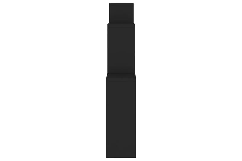 Vägghylla kubformad svart 80x15x78,5 cm spånskiva - Svart - Förvaring - Köksförvaring - Kökshylla