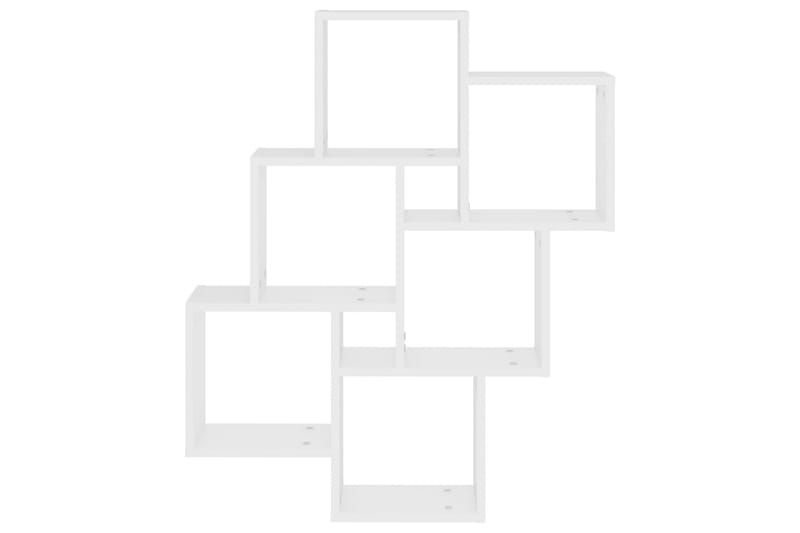 Vägghylla kubformad vit 78x15x93 cm spånskiva - Vit - Förvaring - Köksförvaring - Kökshylla