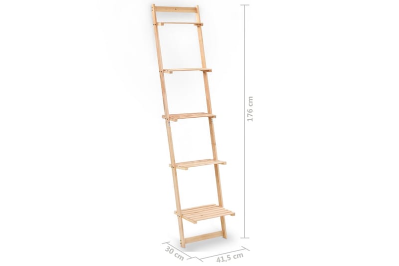 Vägghylla stege cedarträ 41,5x30x176 cm - Beige - Förvaring - Köksförvaring - Kökshylla