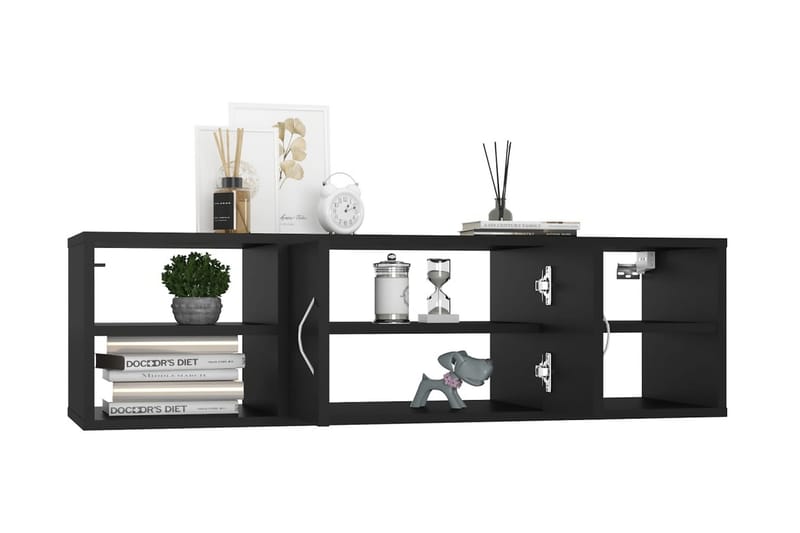 Vägghylla svart 102x30x29 cm spånskiva - Svart - Förvaring - Köksförvaring - Kökshylla