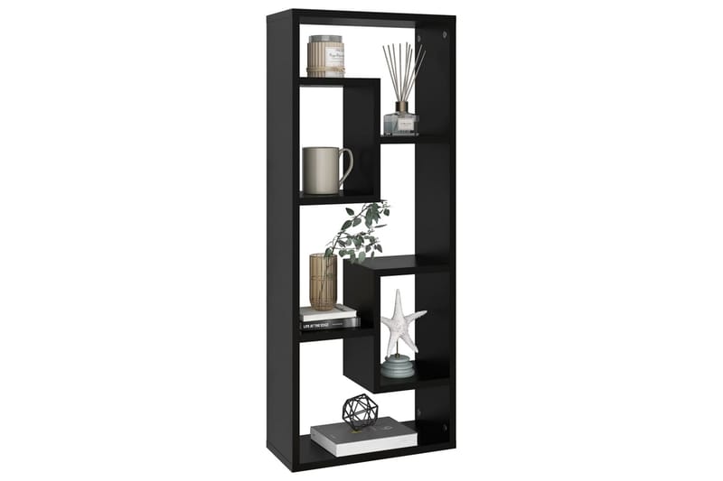 Vägghylla svart 36x16x90 cm spånskiva - Svart - Förvaring - Köksförvaring - Kökshylla