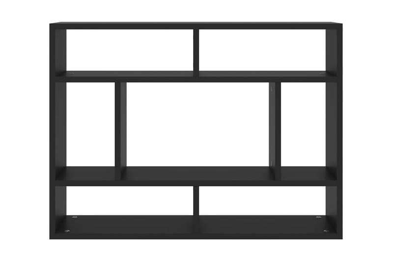 Vägghylla svart 75x16x55 cm spånskiva - Svart - Förvaring - Köksförvaring - Kökshylla