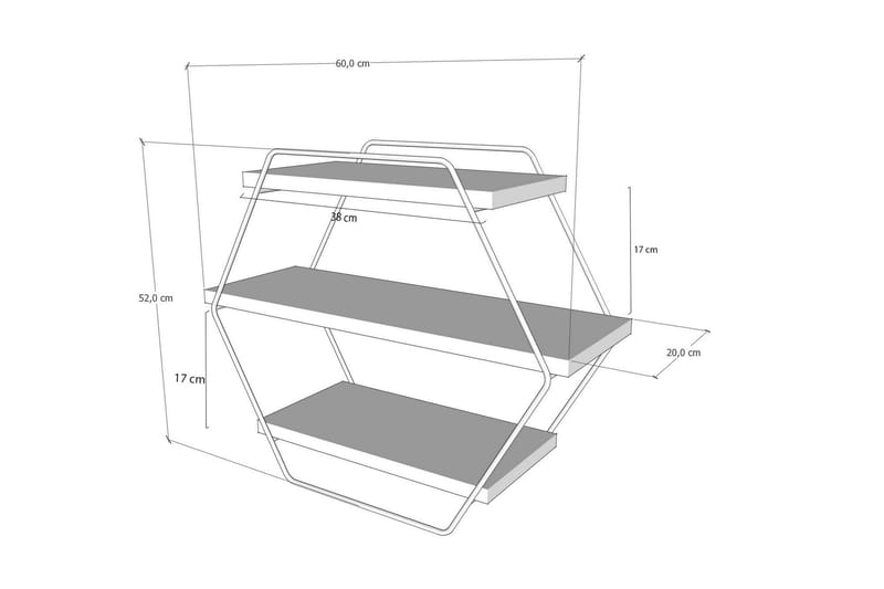 Vägghylla Tatil Vägghylla 60x20 cm Trä/Natur - Förvaring - Köksförvaring - Kökshylla