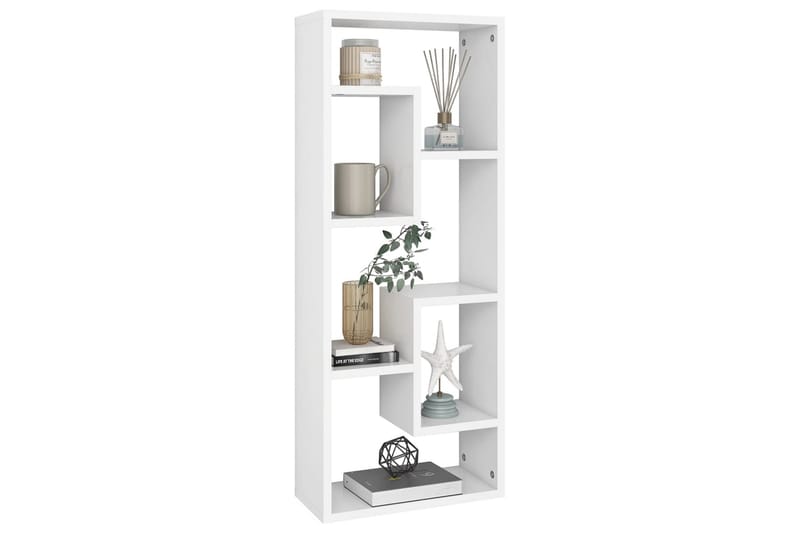 Vägghylla vit 36x16x90 cm spånskiva - Vit - Förvaring - Köksförvaring - Kökshylla