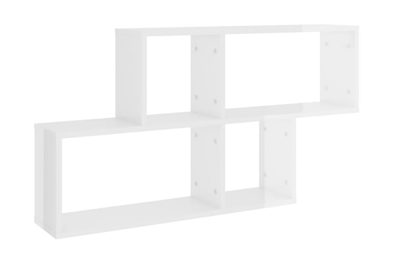 Vägghylla Vit högglans 100x18x53 cm spånskiva - Vit högglans - Förvaring - Köksförvaring - Kökshylla