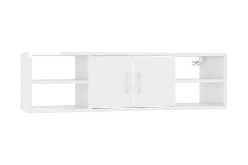 Vägghylla vit högglans 102x30x29 cm spånskiva - Vit högglans - Förvaring - Köksförvaring - Kökshylla