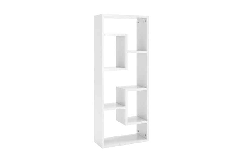 Vägghylla vit högglans 36x16x90 cm spånskiva - Vit - Förvaring - Köksförvaring - Kökshylla