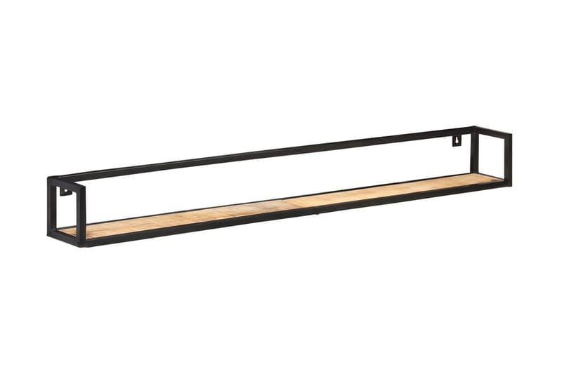 Vägghyllor 2 st 160 cm grovt mangoträ - Brun - Förvaring - Köksförvaring - Kökshylla