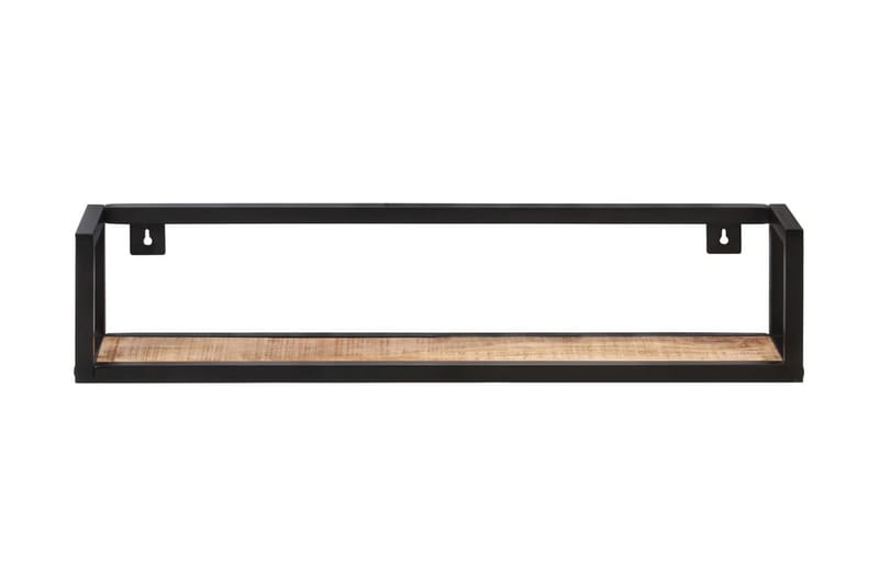 Vägghyllor 2 st 80 cm grovt mangoträ - Brun - Förvaring - Köksförvaring - Kökshylla