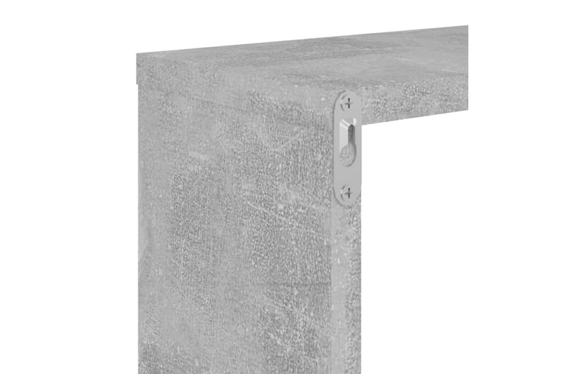 Vägghyllor 2 st betonggrå 100x15x50 cm spånskiva - Grå - Förvaring - Köksförvaring - Kökshylla