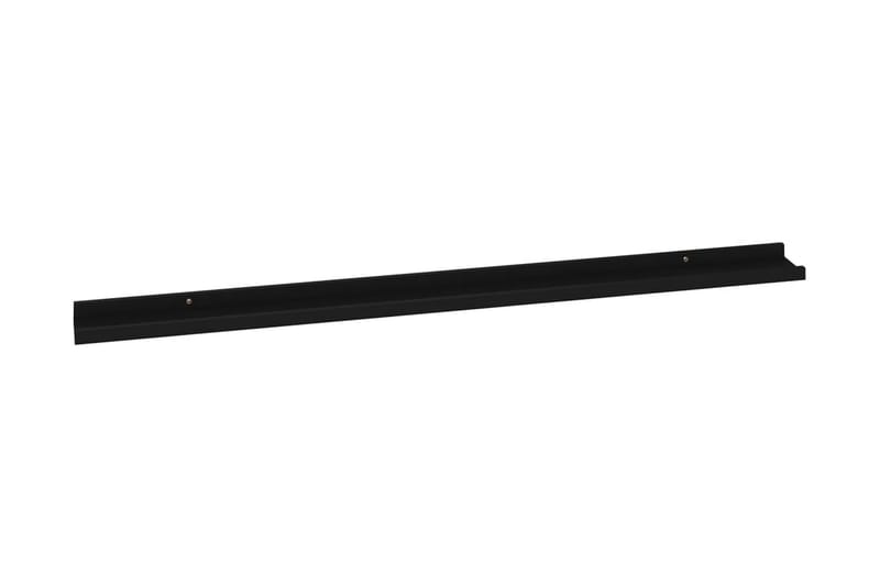 Vägghyllor 2 st svart 115x9x3 cm - Svart - Förvaring - Köksförvaring - Kökshylla