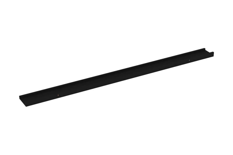 Vägghyllor 2 st svart 115x9x3 cm - Svart - Förvaring - Köksförvaring - Kökshylla