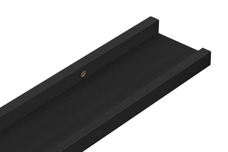 Vägghyllor 2 st svart 115x9x3 cm - Svart - Förvaring - Köksförvaring - Kökshylla