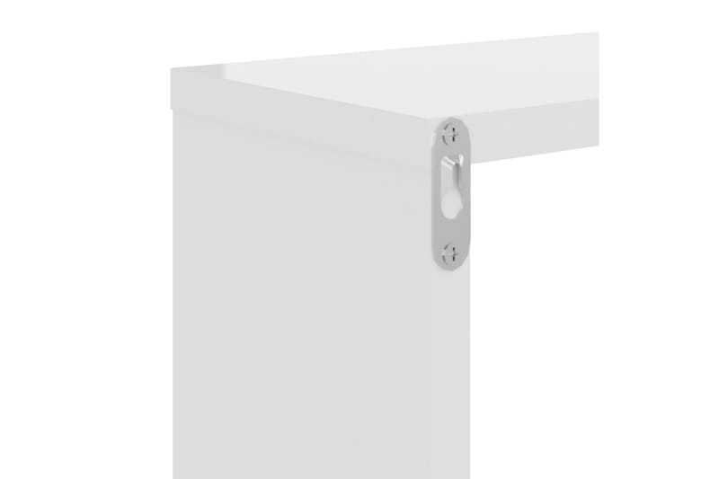 Vägghyllor 2 st vit högglans 100x15x20 cm spånskiva - Vit - Förvaring - Köksförvaring - Kökshylla