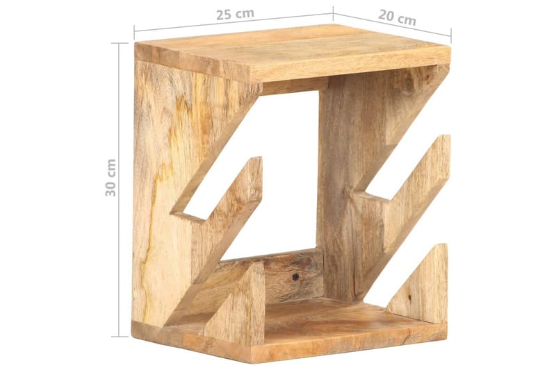 Väggmonterad skateboardhållare 25x20x30 cm massivt mangoträ - Brun - Vägghylla - Kökshylla