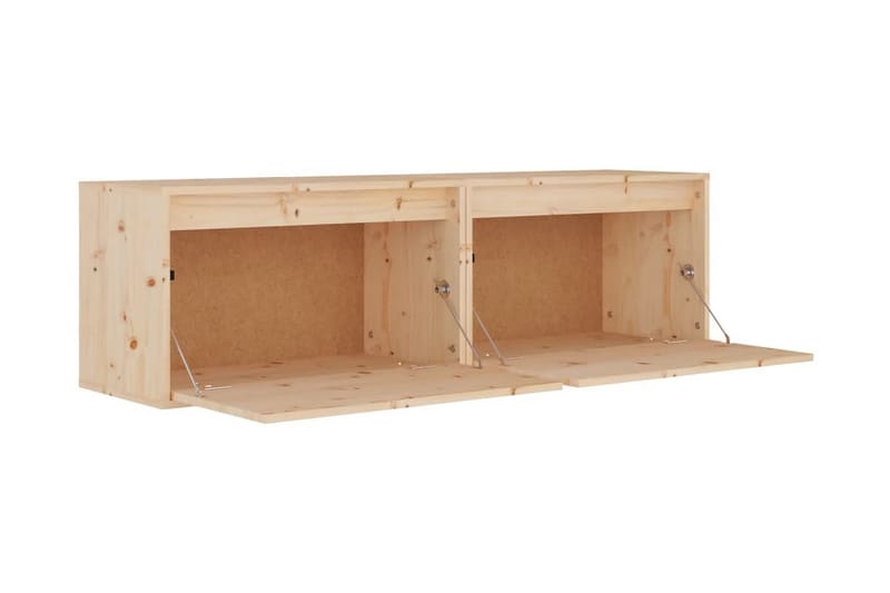 Väggskåp 2 st 60x30x35 cm massiv furu - Brun - Förvaring - Köksförvaring - Kökshylla