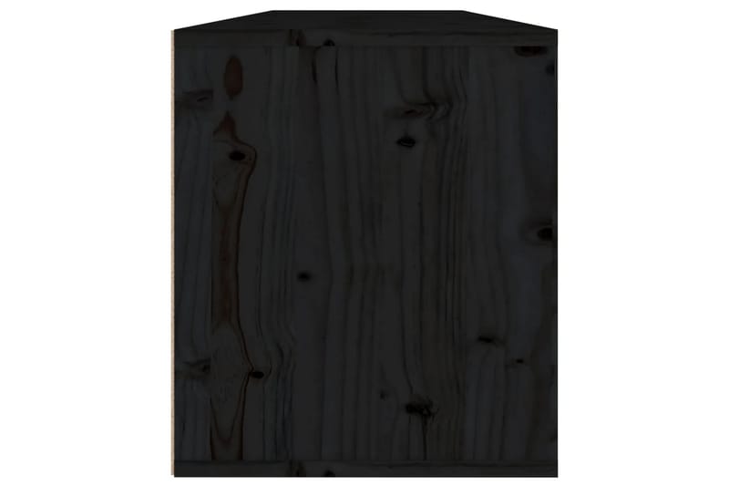 Väggskåp 2 st 60x30x35 cm massiv furu svart - Svart - Förvaring - Köksförvaring - Kökshylla