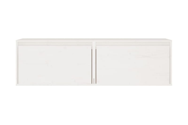 Väggskåp 2 st 60x30x35 cm massiv furu vit - Vit - Förvaring - Köksförvaring - Kökshylla