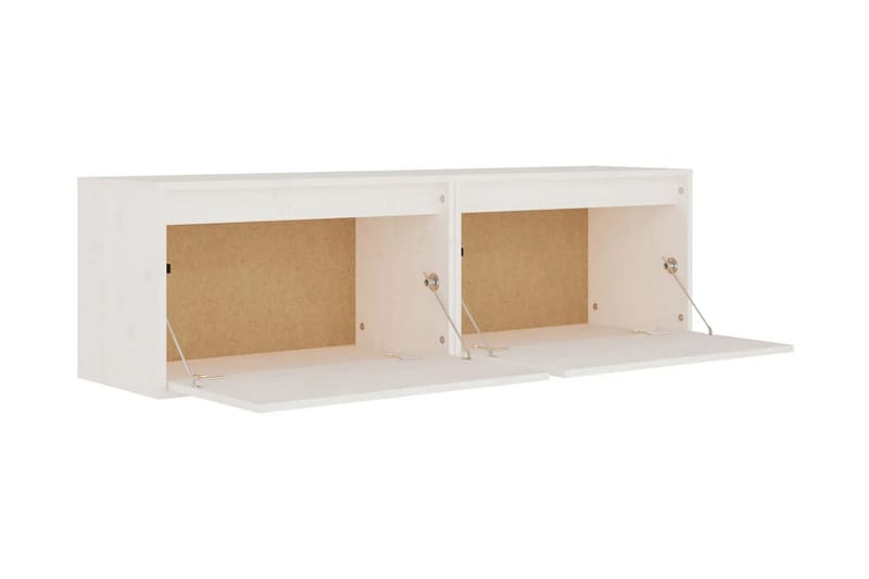 Väggskåp 2 st 60x30x35 cm massiv furu vit - Vit - Förvaring - Köksförvaring - Kökshylla