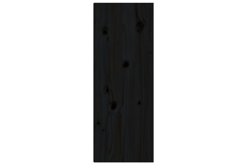 Väggskåp 2 st svart 30x30x80 cm massiv furu - Svart - Vägghylla - Kökshylla