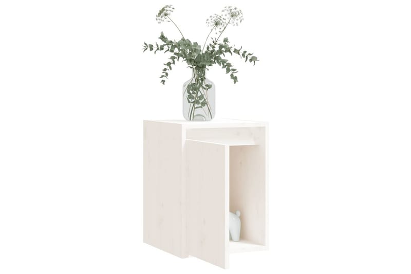 Väggskåp 2 st vit 30x30x40 cm massiv furu - Vit - Förvaring - Köksförvaring - Kökshylla