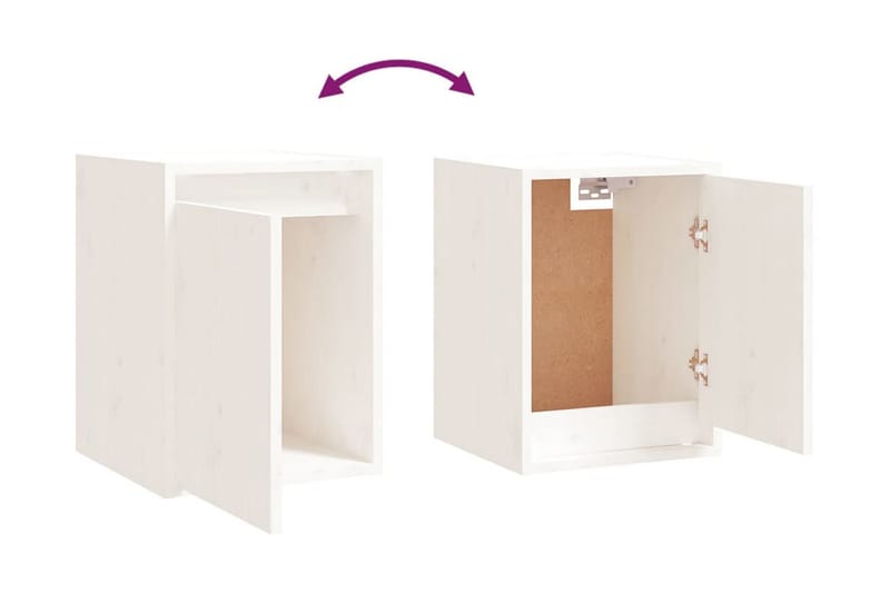 Väggskåp 2 st vit 30x30x40 cm massiv furu - Vit - Förvaring - Köksförvaring - Kökshylla