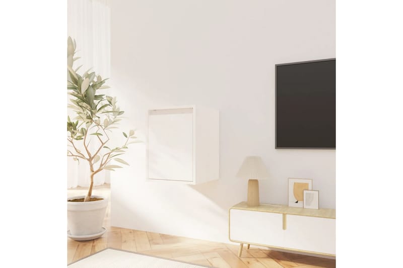 Väggskåp 2 st vit 30x30x40 cm massiv furu - Vit - Förvaring - Köksförvaring - Kökshylla