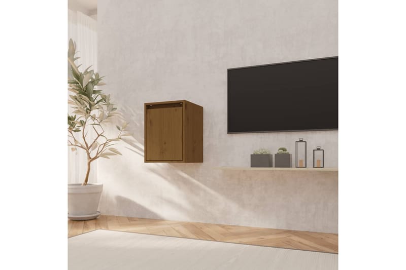 Väggskåp honungsbrun 30x30x40 cm massiv furu - Honung - Förvaring - Köksförvaring - Kökshylla