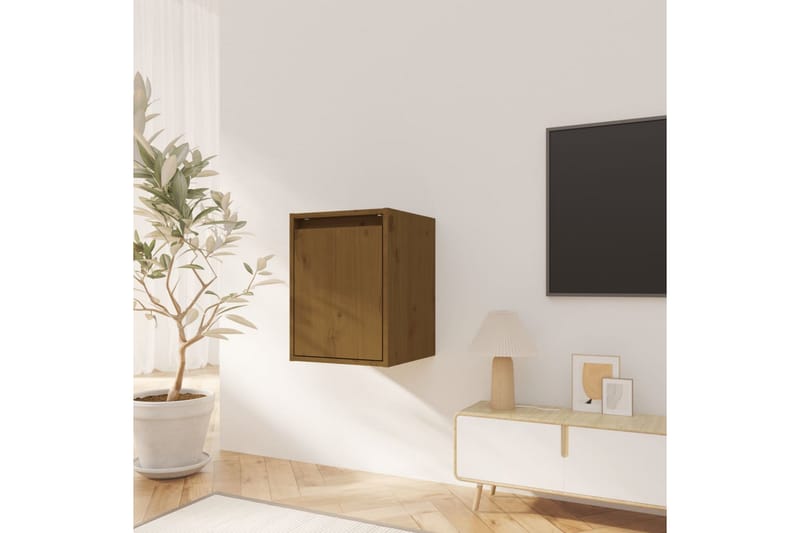 Väggskåp honungsbrun 30x30x40 cm massiv furu - Honung - Förvaring - Köksförvaring - Kökshylla