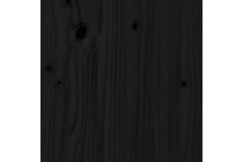 Väggskåp svart 100x30x35 cm massiv furu - Svart - Kökshylla - Vägghylla