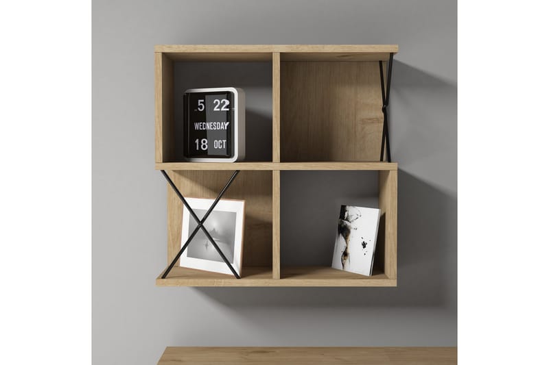 VARRED Vägghylla 60 cm Brun/Svart - Förvaring - Köksförvaring - Kökshylla