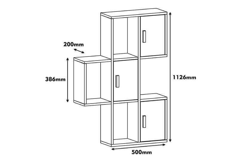 VARRED Vägghylla 75 cm Brun/Vit - Vägghylla - Kökshylla