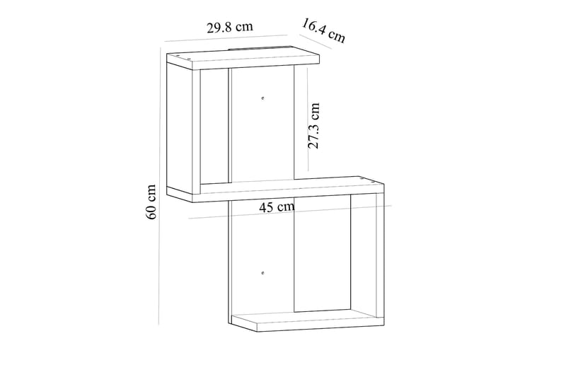 VARTHUR Vägghylla 30x16 cm Vit - Förvaring - Köksförvaring - Kökshylla