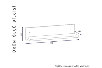 Vellavie Vägghylla 60 cm - Vit/Valnöt - Förvaring - Köksförvaring - Kökshylla