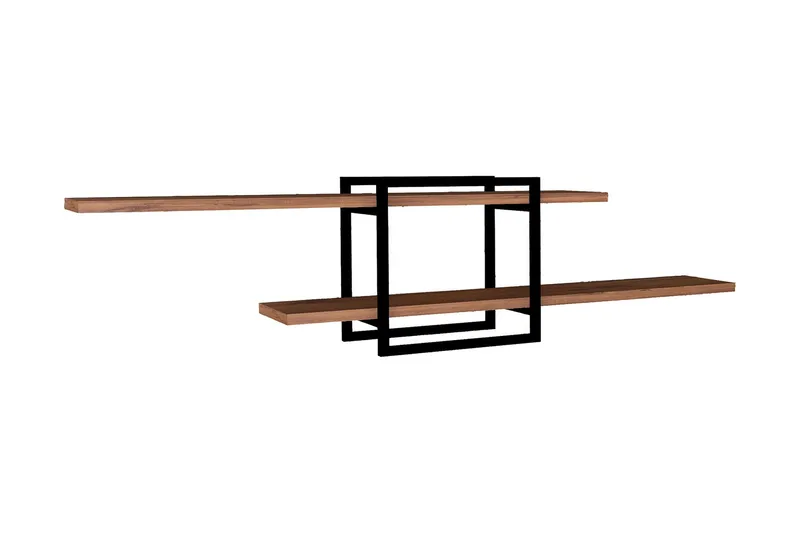 Verneda Vägghylla 120x18 cm 2 Hyllor, Brun