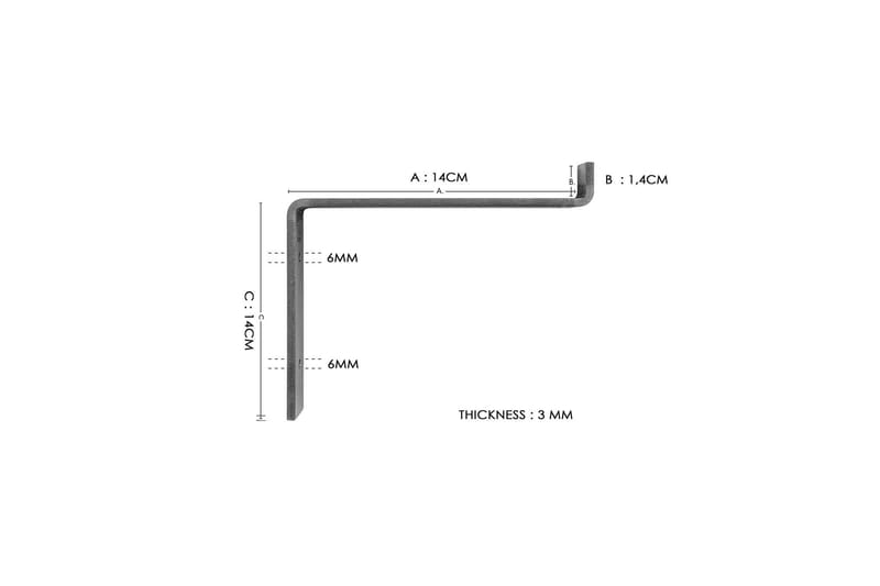 VREEKE Vägghylla 40 cm Svart/Valnöt - Förvaring - Köksförvaring - Kökshylla