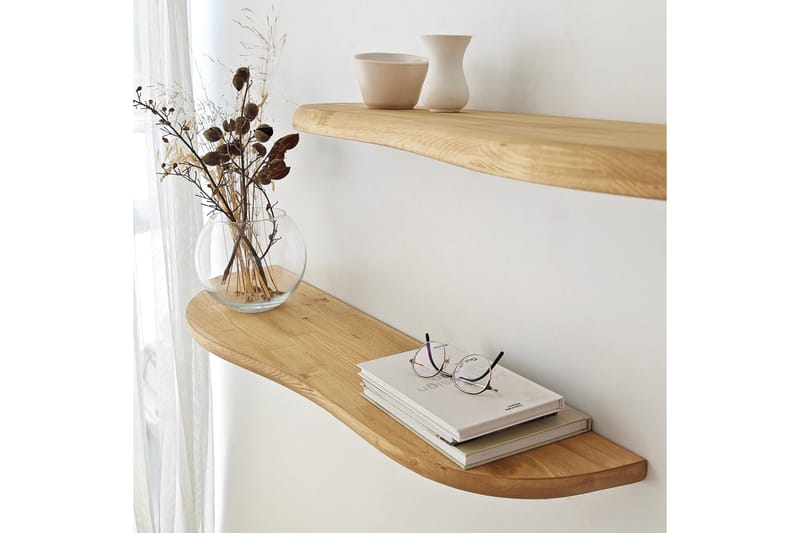 Wavy Vägghylla 100 cm - Ek - Förvaring - Köksförvaring - Kökshylla